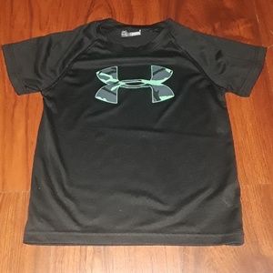Green and black UA  shirt